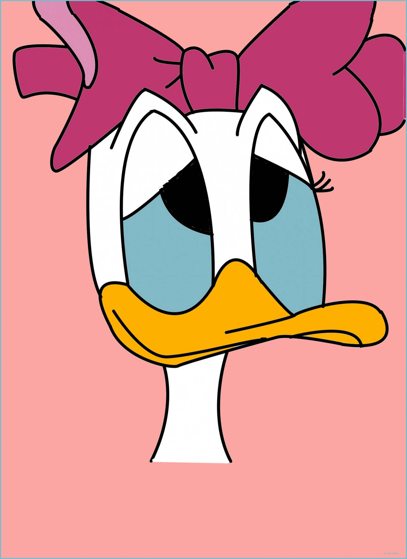 Daisy Duck Annoyed Face Background