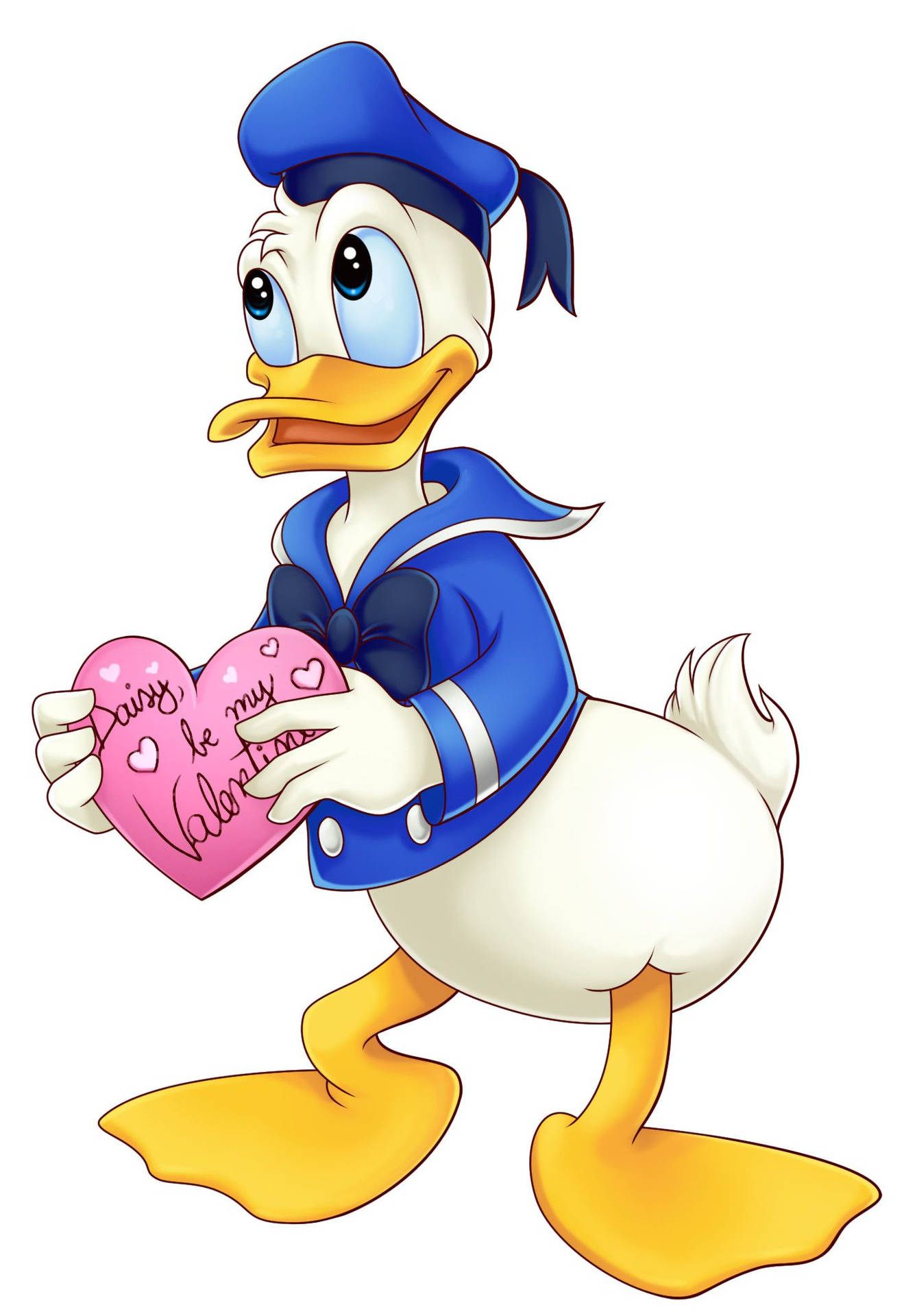 Daisy Duck Be My Valentine Background