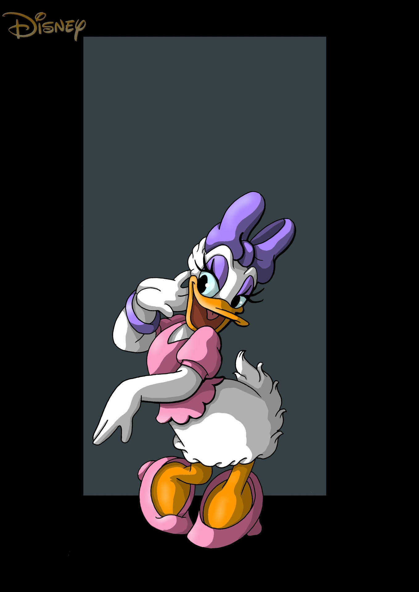 Daisy Duck Cute Face Background