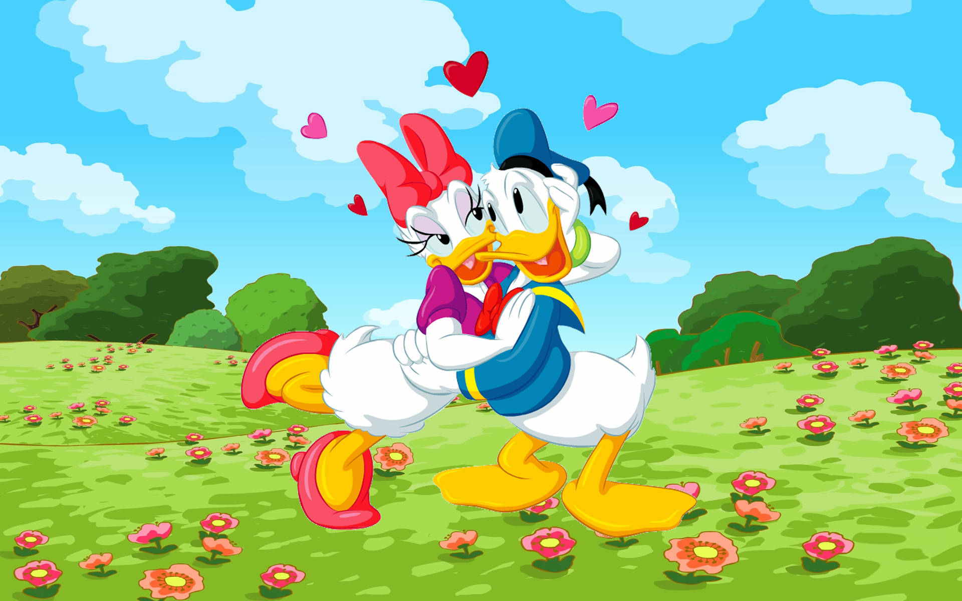Daisy Duck Love Donald Duck Background
