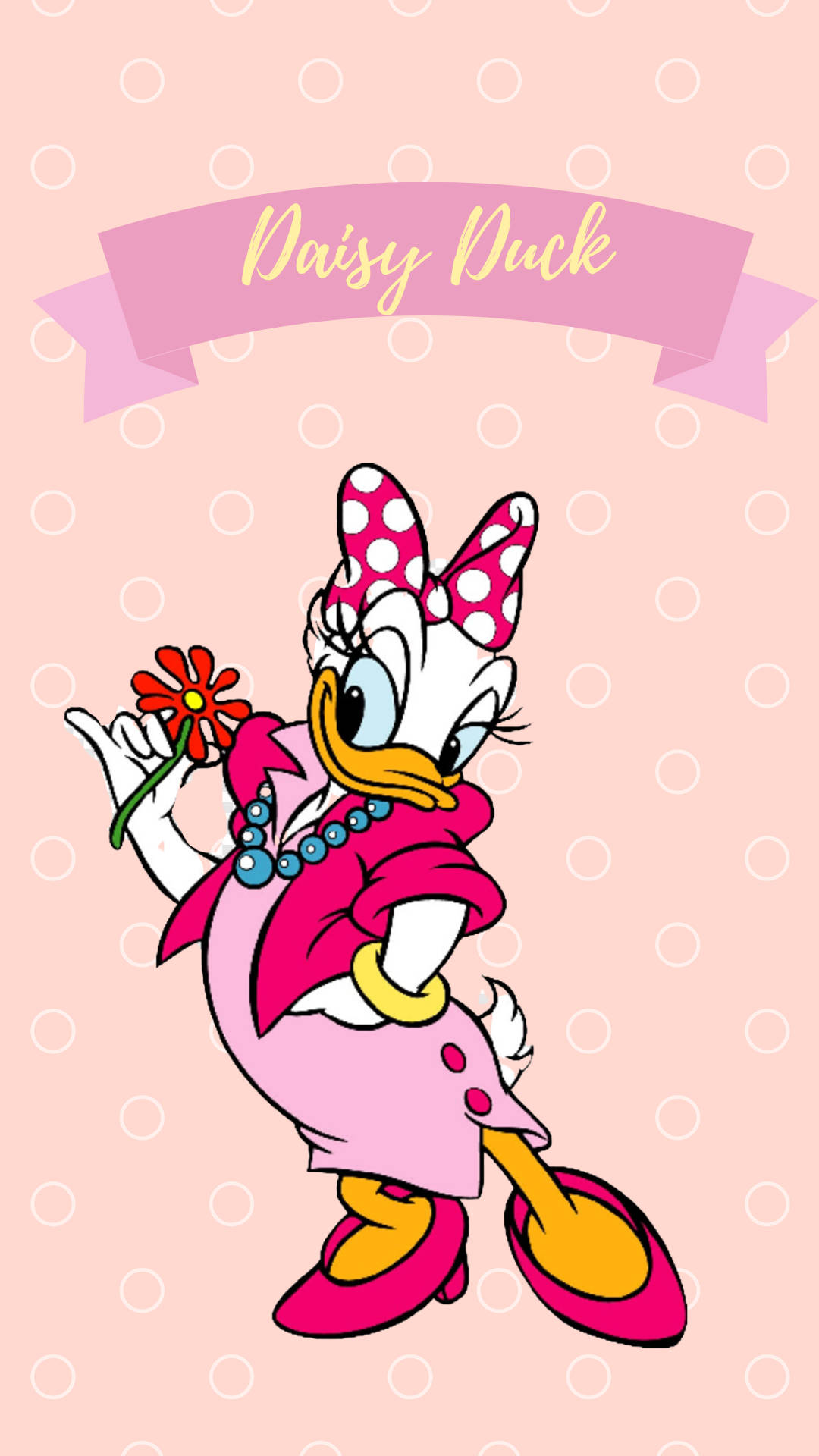 Daisy Duck Pink Aesthetic Background