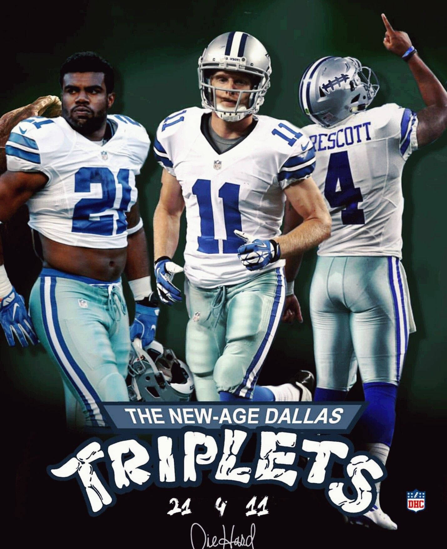 Dak Prescott New Age Dallas Triplets Background