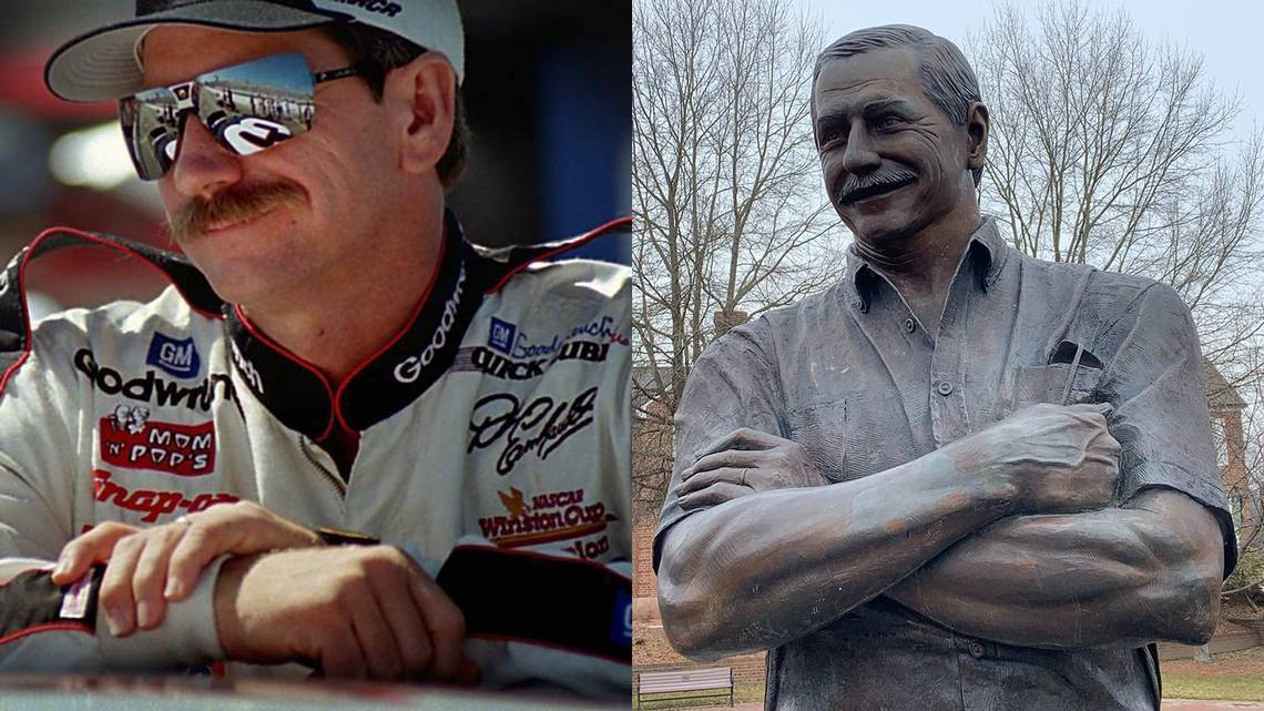 Dale Earnhardt And Ralph Statue Background