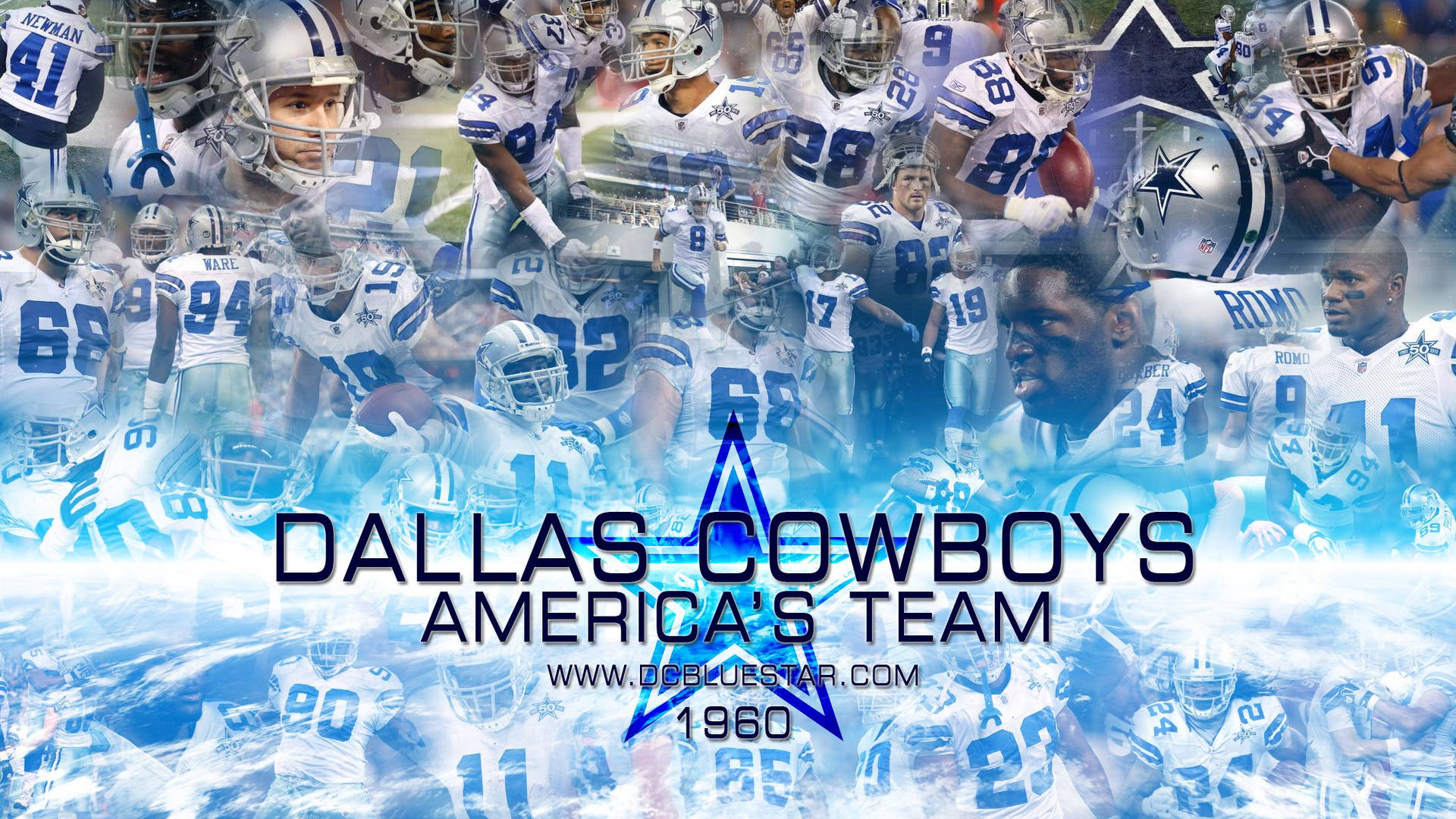 Dallas Cowboys America's Team Collage Background