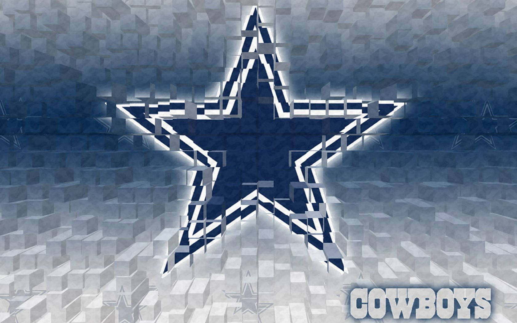 Dallas Cowboys Blue Star 3d Cubes