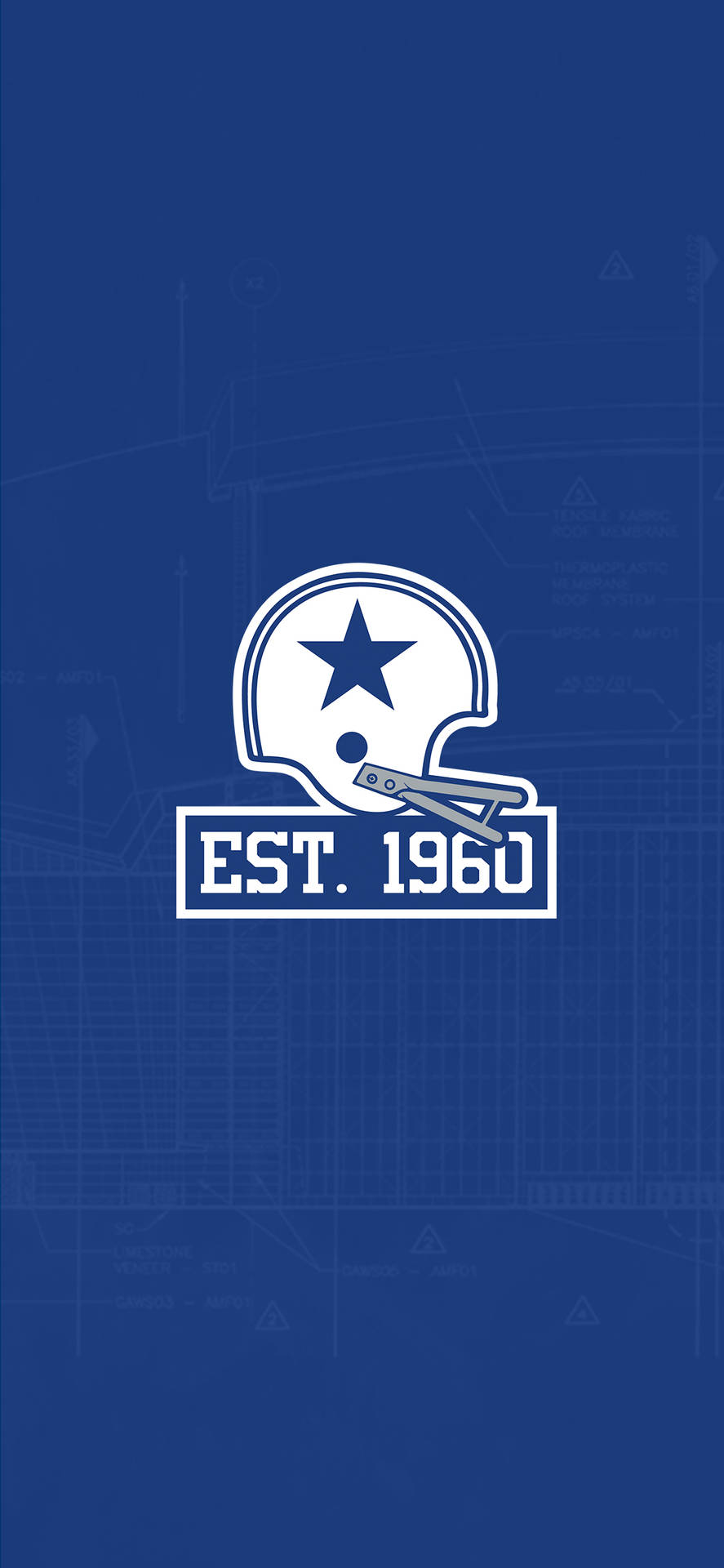 Dallas Cowboys Blueprint-style Background Background