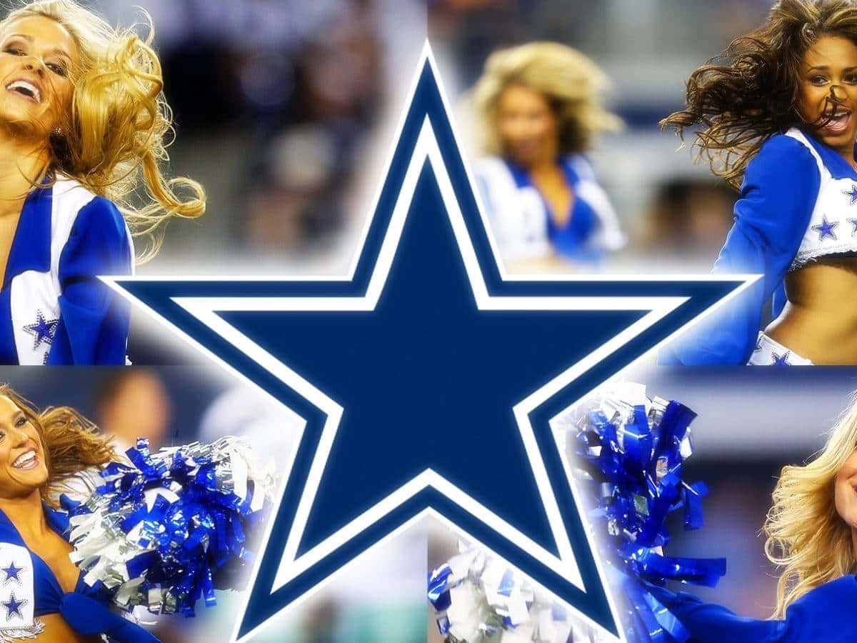 Dallas Cowboys Cheerleadersand Star Logo Background