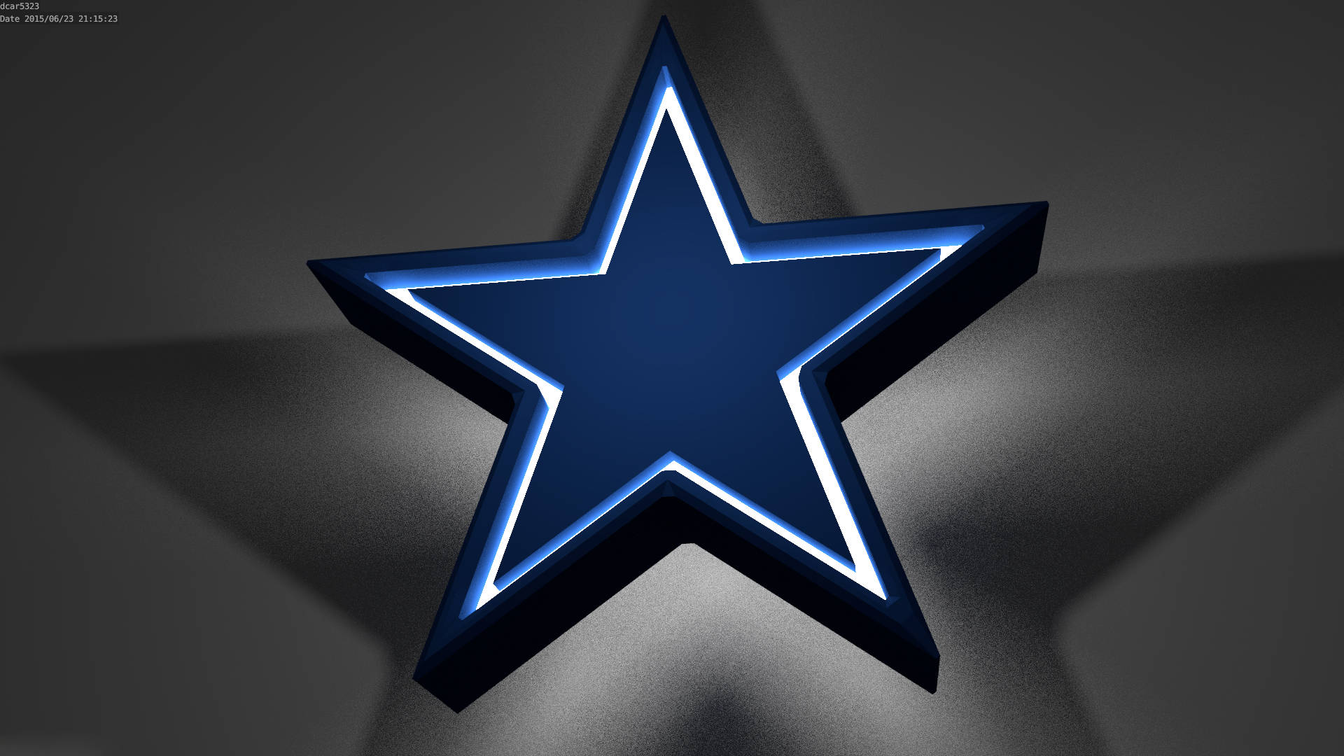 Dallas Cowboys Glowing 3d Star Logo Background