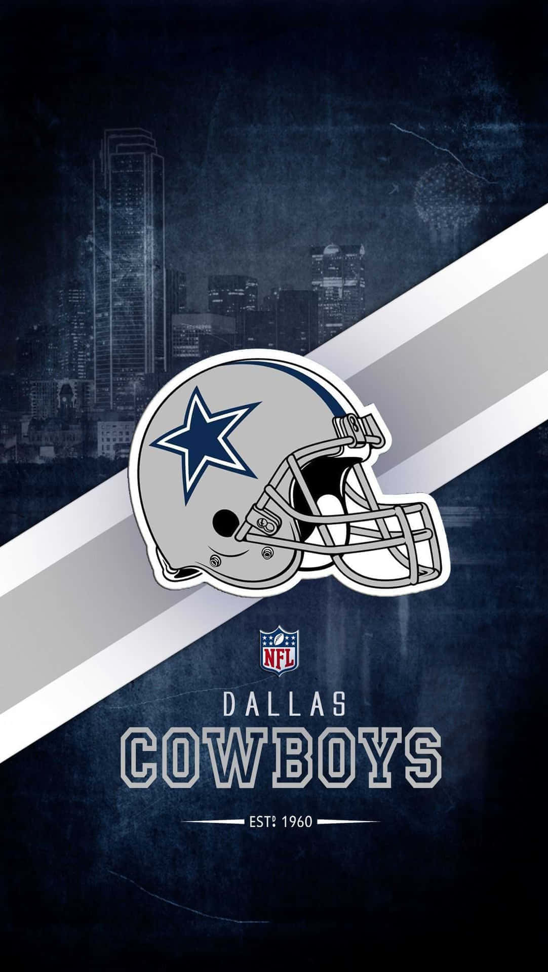 Dallas Cowboys Helmetand City Background Background