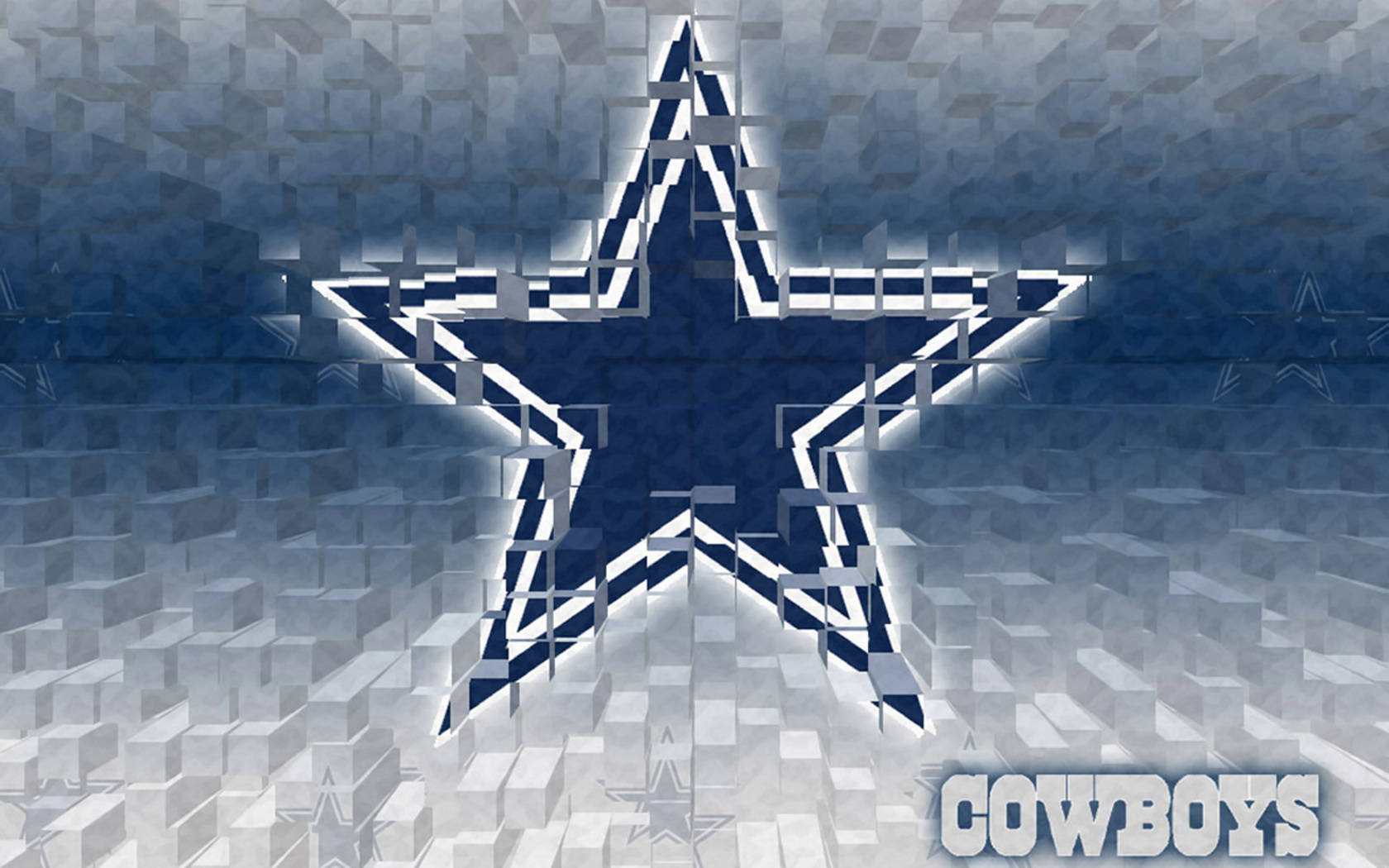 Dallas Cowboys Logo With Cubes Background