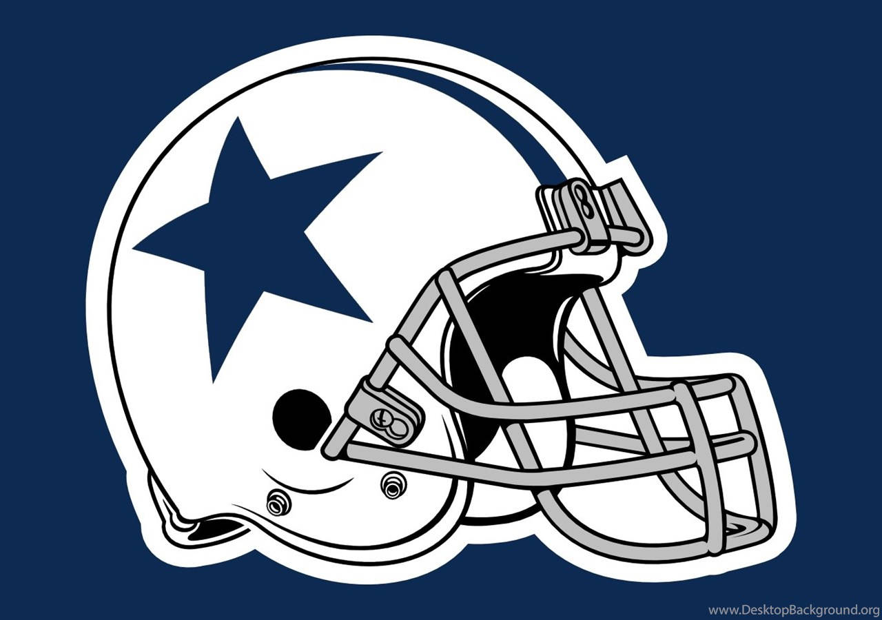 Dallas Cowboys Logo With White Helmet Background