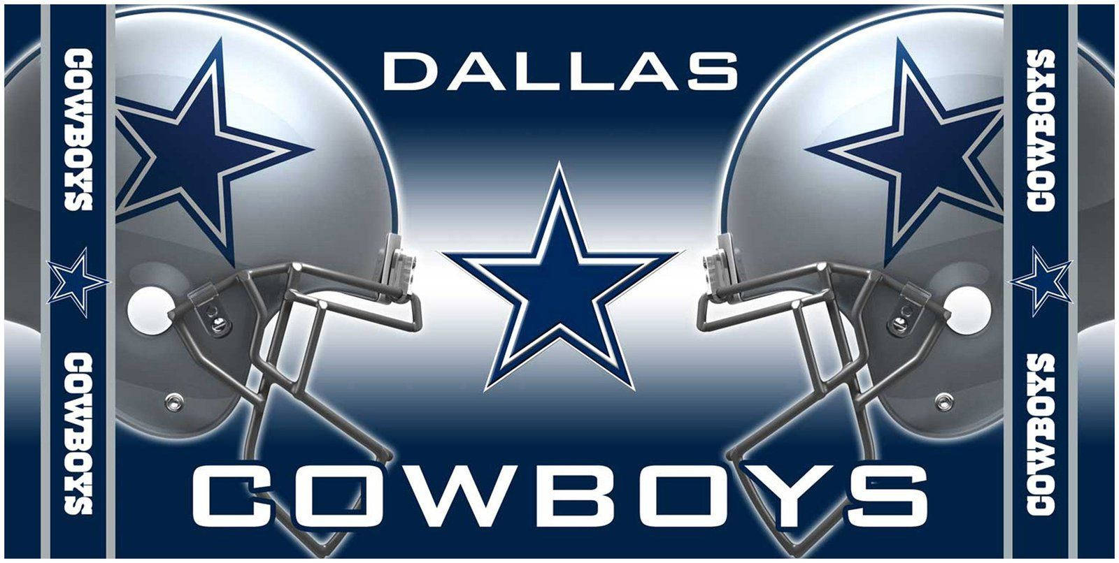 Dallas Cowboys Mirrored Helmet Background