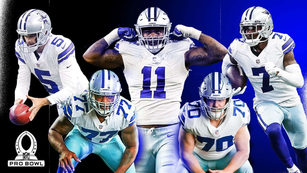 Dallas Cowboys Players Take The Field Background