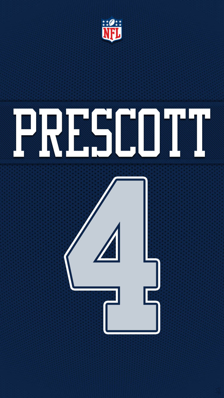 Dallas Cowboys Prescott Number 4 Background