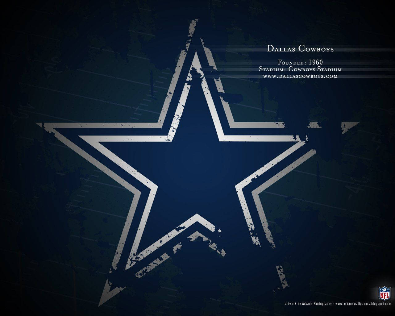 Dallas Cowboys Scratched Blue Star Background