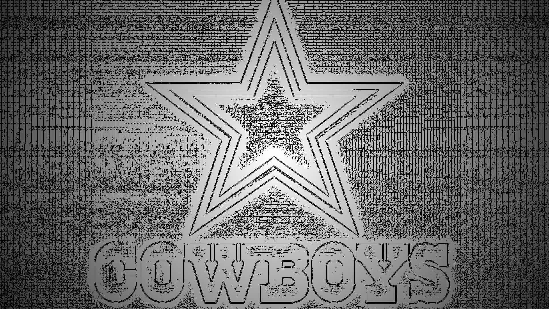 Dallas Cowboys Star Logo Blackand White Background