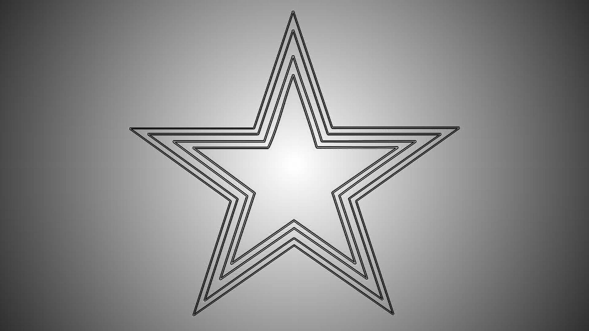 Dallas Cowboys Star Logo Outline Ombré Background
