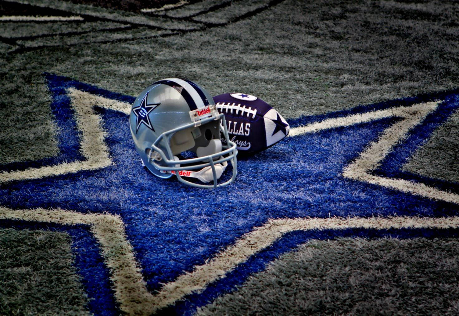 Dallas Cowboys Team Grey Helmet Background