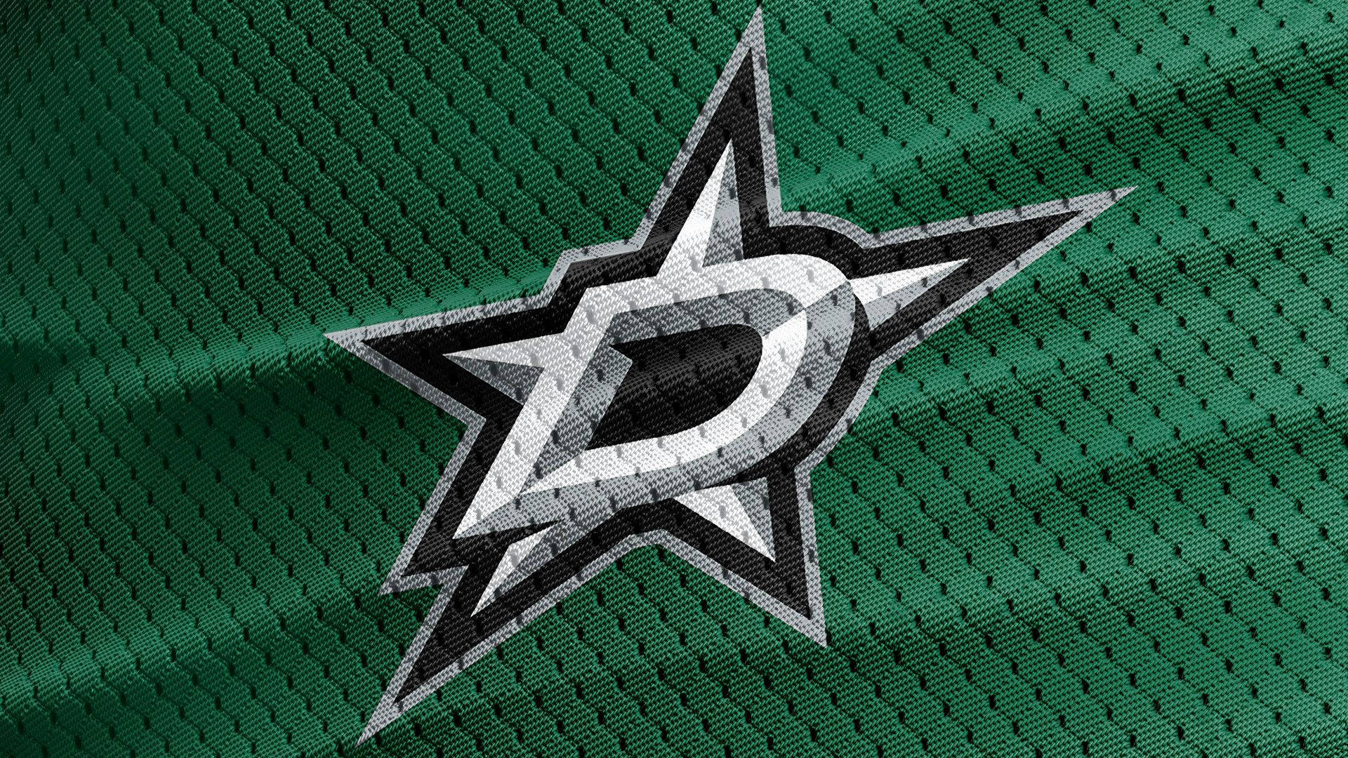 Dallas Stars Printed Logo On Jersey Background