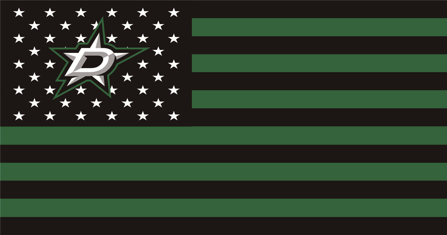 Dallas Stars United States Logo Flag Background