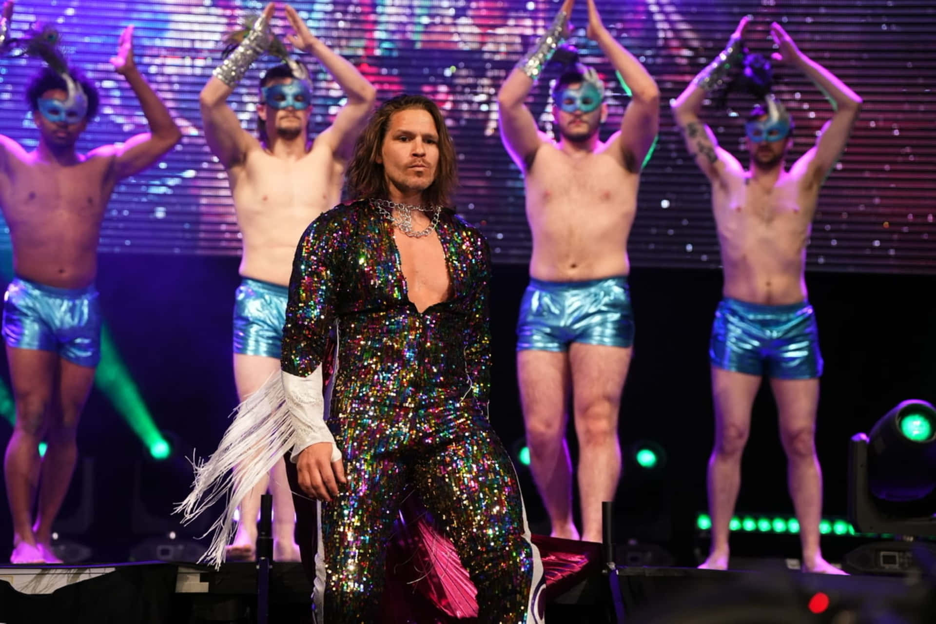 Dalton Castle In Action At Aew Battle Of The Belts Background