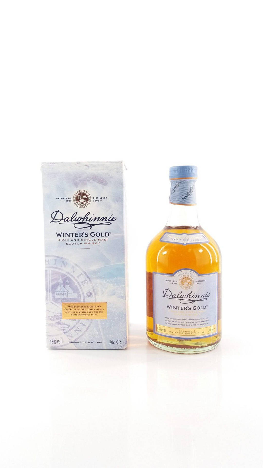 Dalwhinnie Whisky Winter's Gold Background