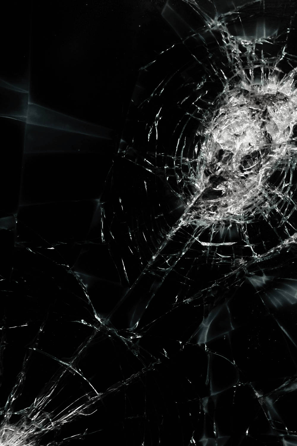 Damaged Black Monitor Screen Background