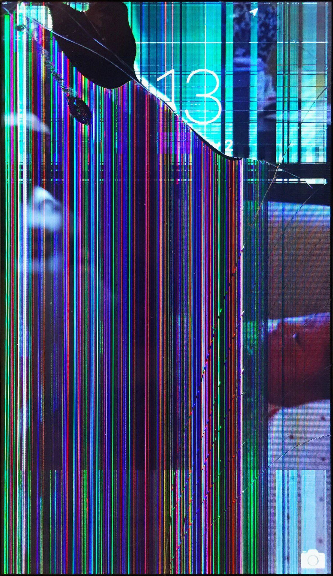 Damaged Phone Screen Background