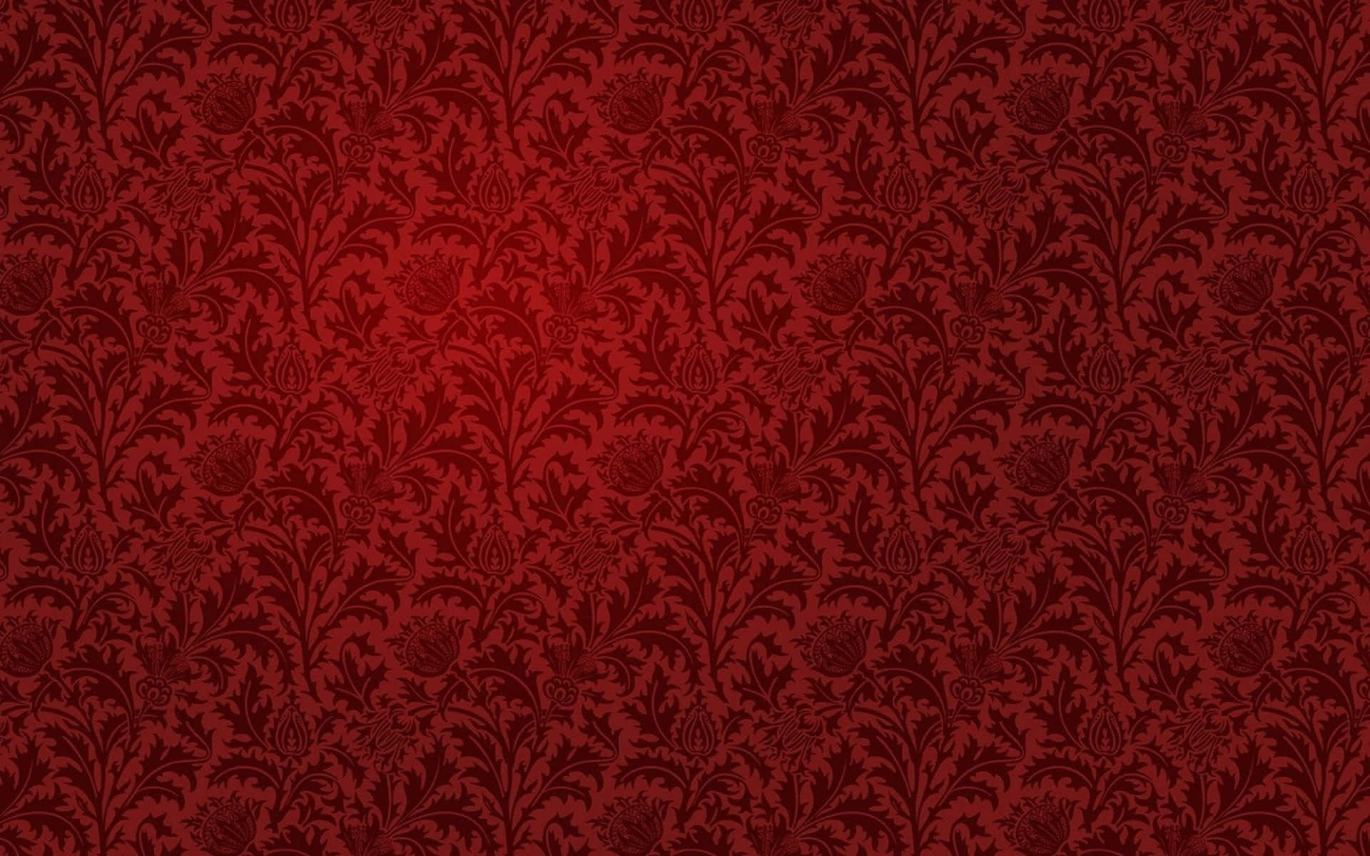 Damask Pattern In Maroon Color Background