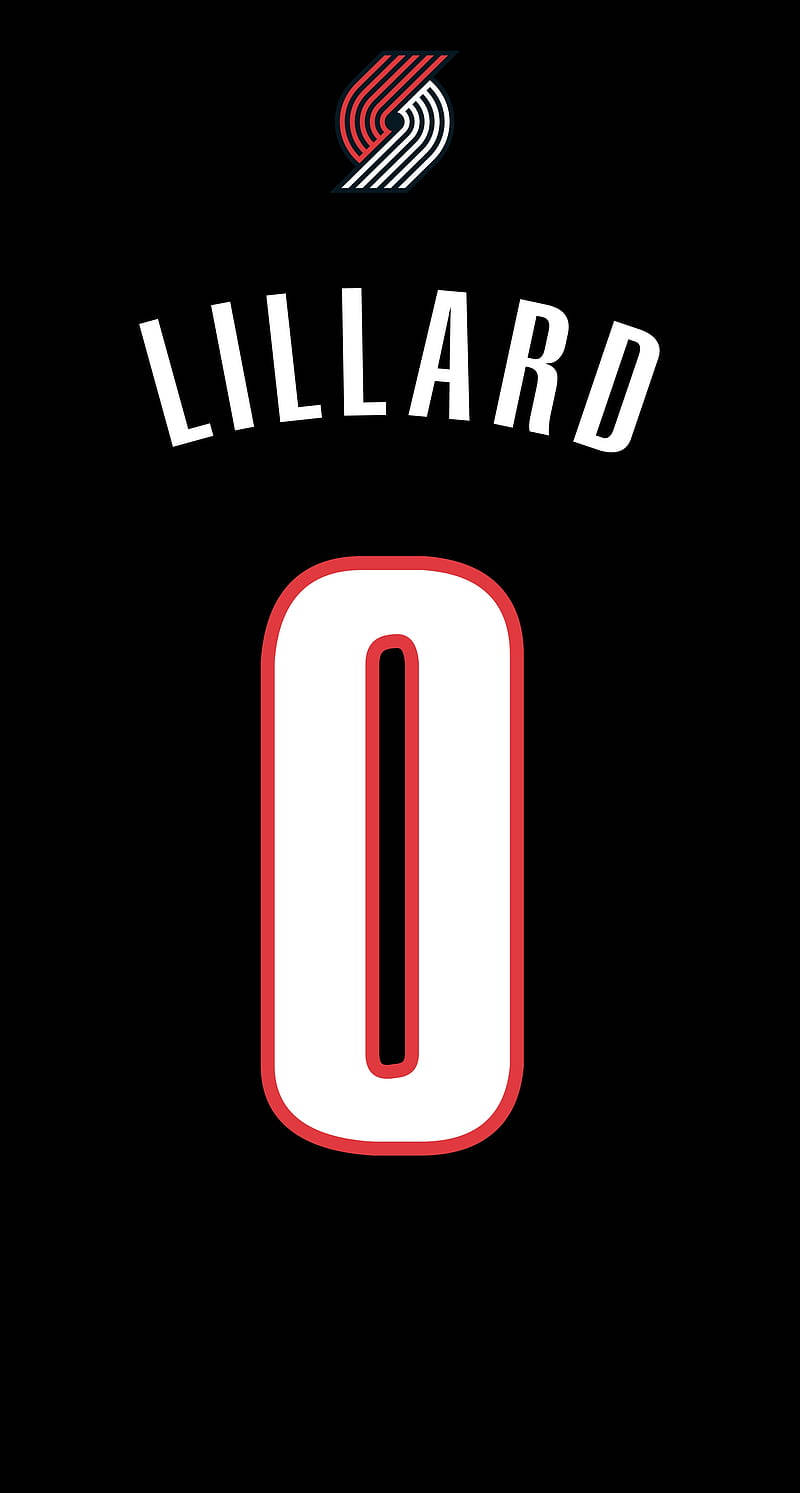 Damian Lillard Jersey Number In Black Background
