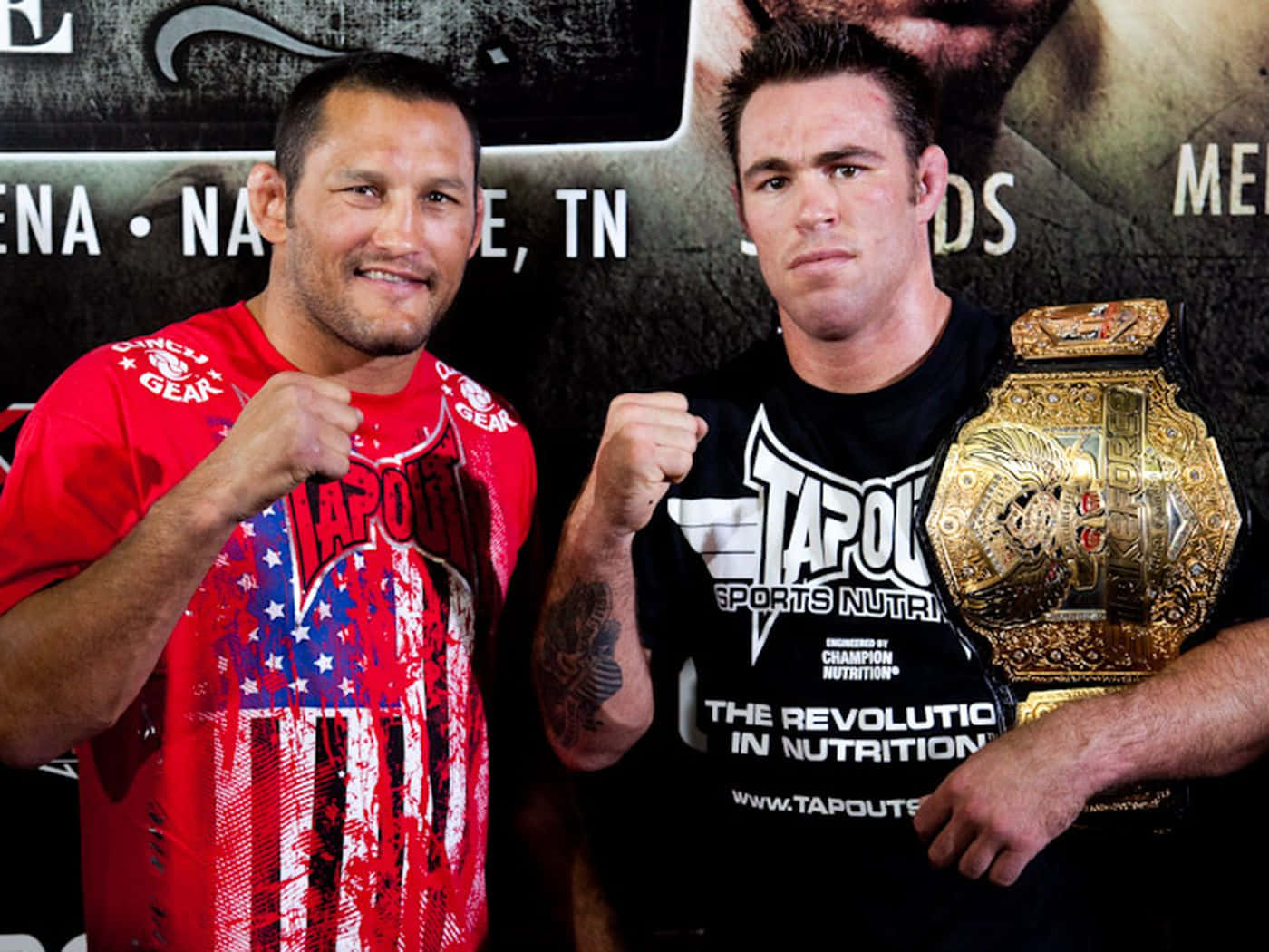 Dan Henderson And Jake Shields At Strikeforce 2010 Background