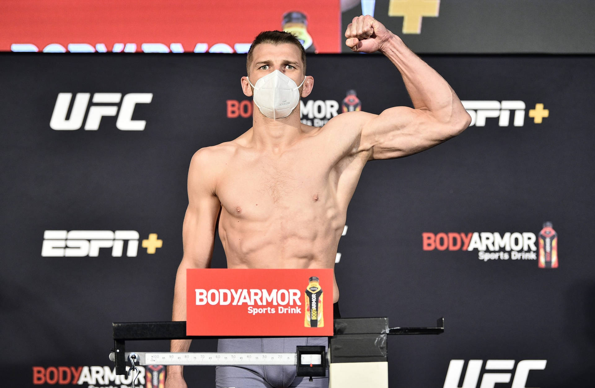 Dan Hooker Flexing Arm