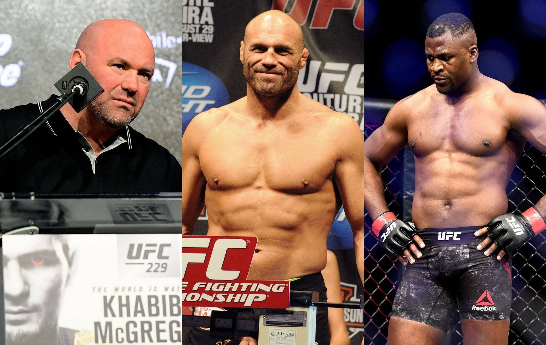 Dana White Randy Couture Francis Ngannou Background