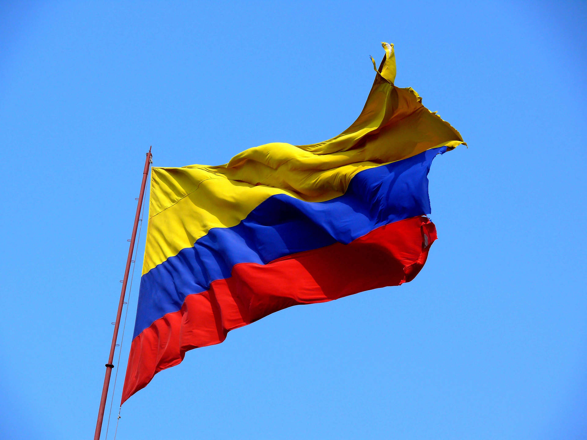 Dancing Colombia Flag Background