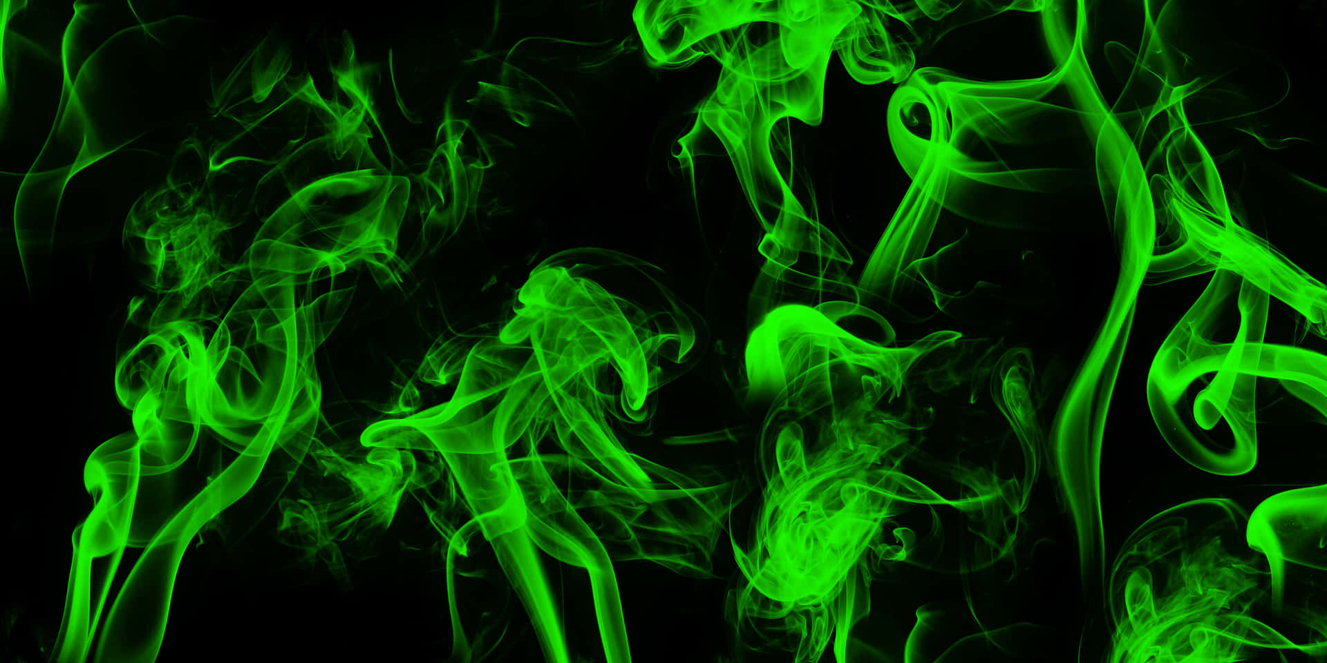 Dancing Freely Neon Green Smoke Background