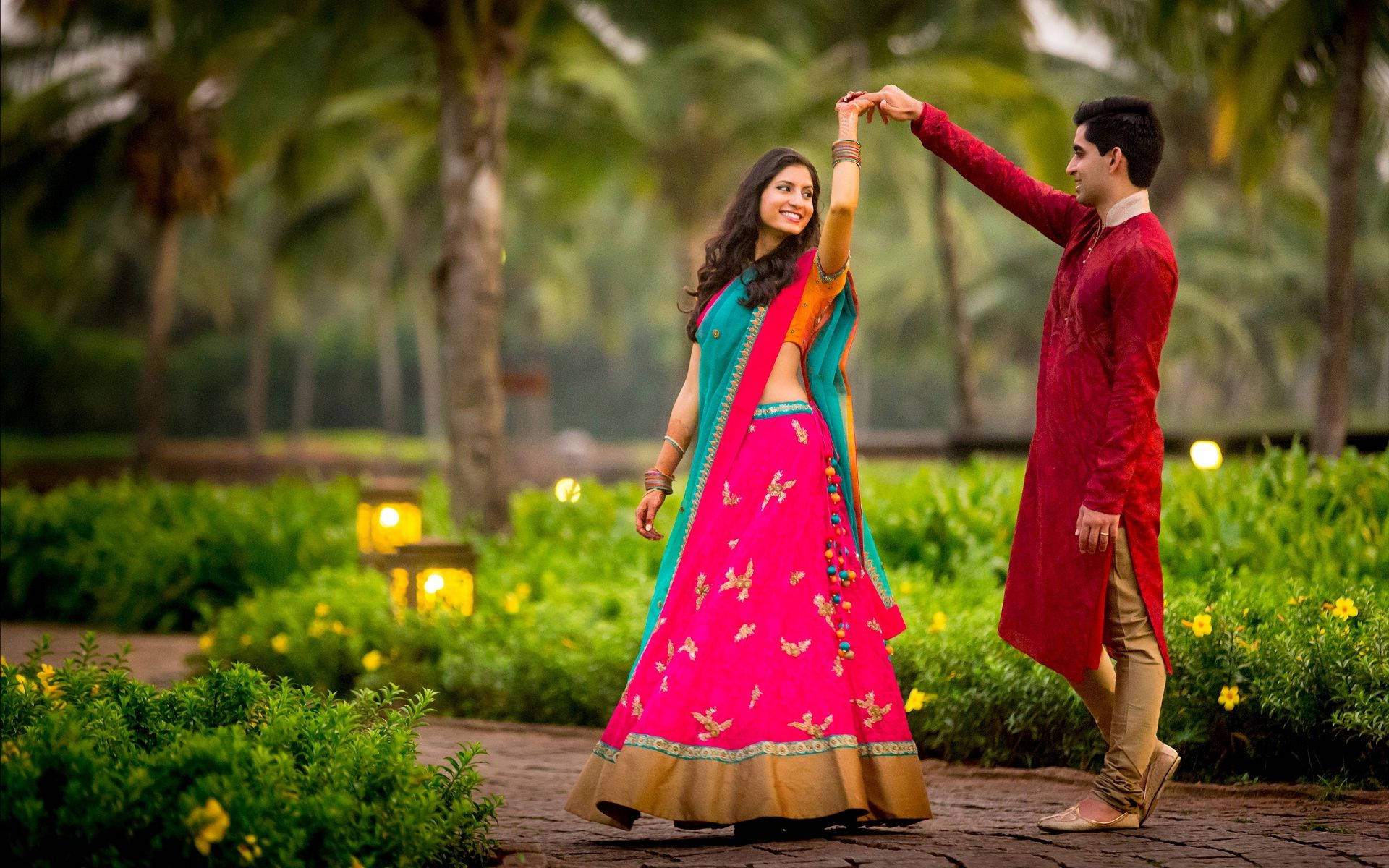 Dancing Indian Couple Background