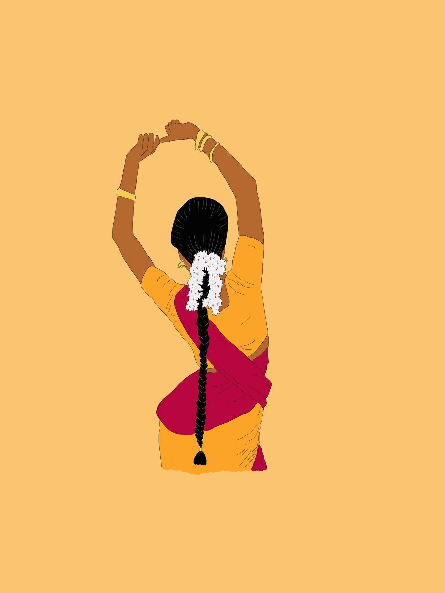 Dancing Indian Woman Background