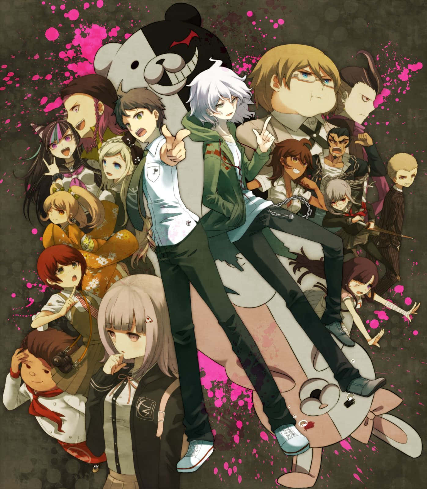 Danganronpa 2 Goodbye Despair Character Compilation Background