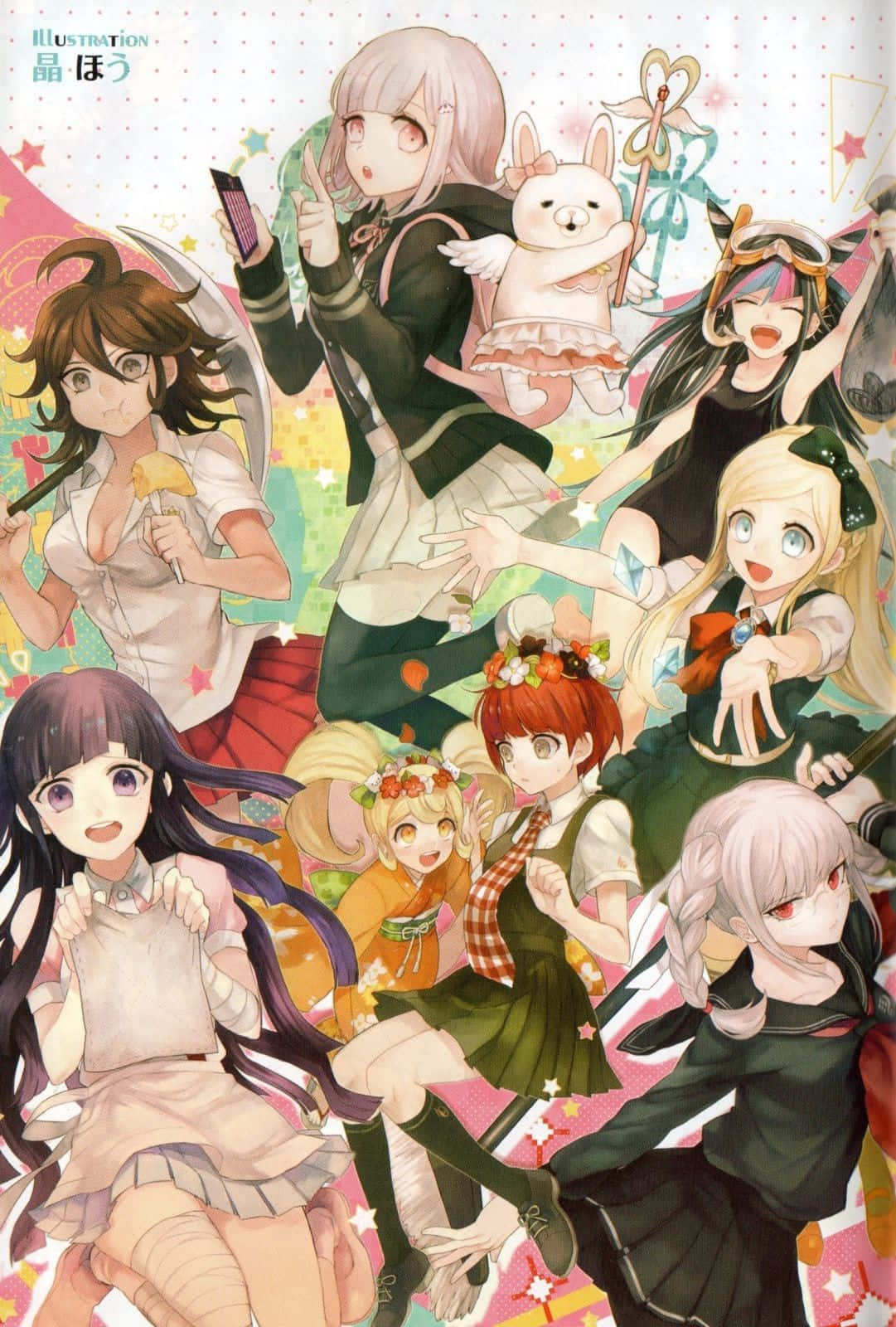 Danganronpa 2 Goodbye Despair Girl Characters Phone Background