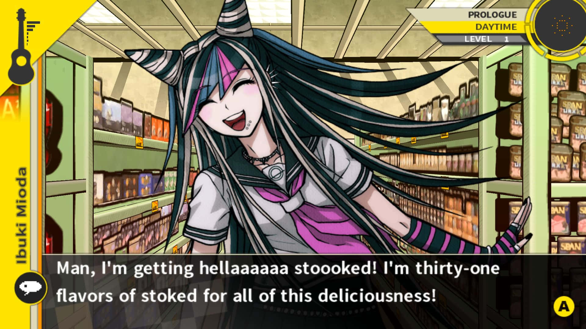 Danganronpa 2 Goodbye Despair Ibuki Mioda Smiling Background