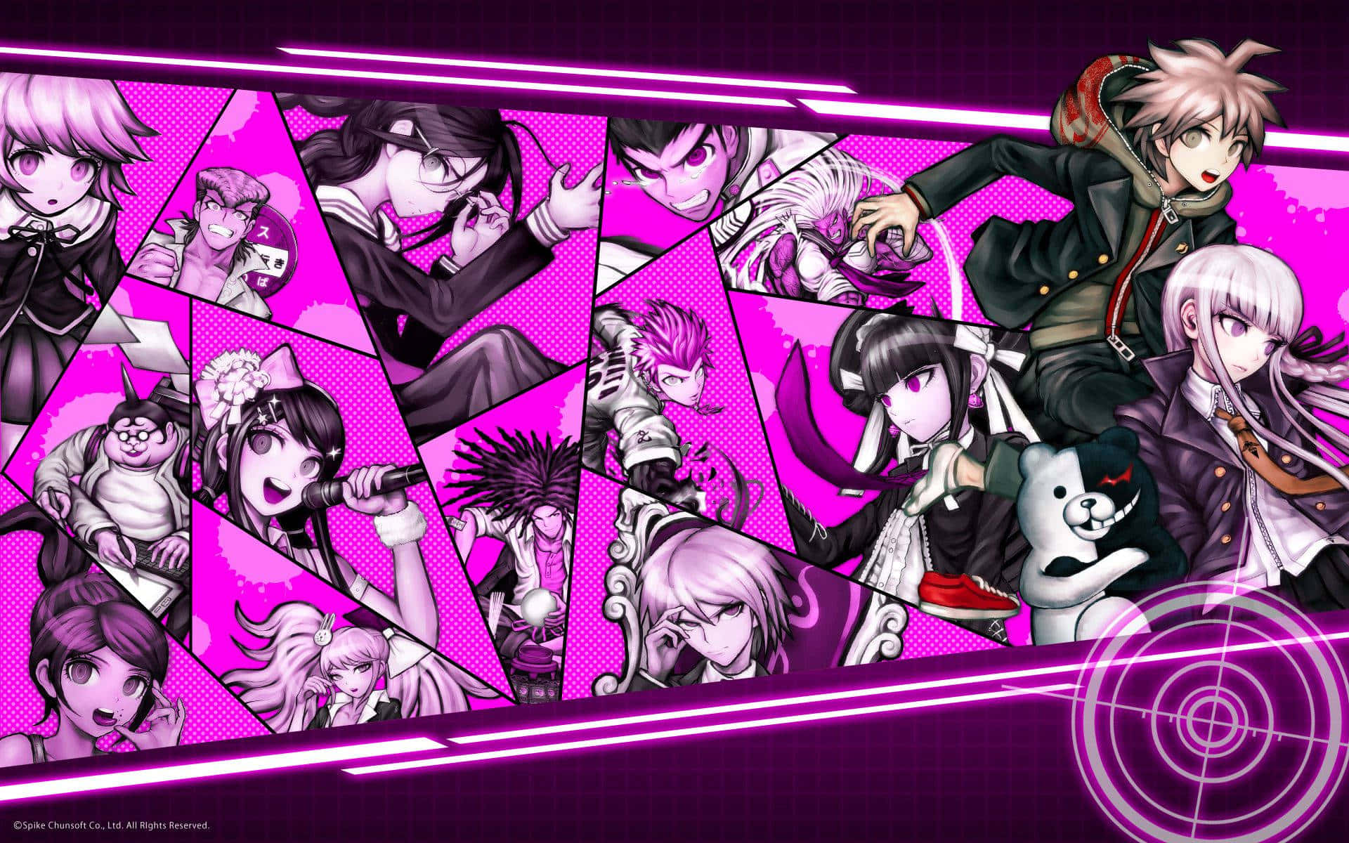 Danganronpa Character Collage Background
