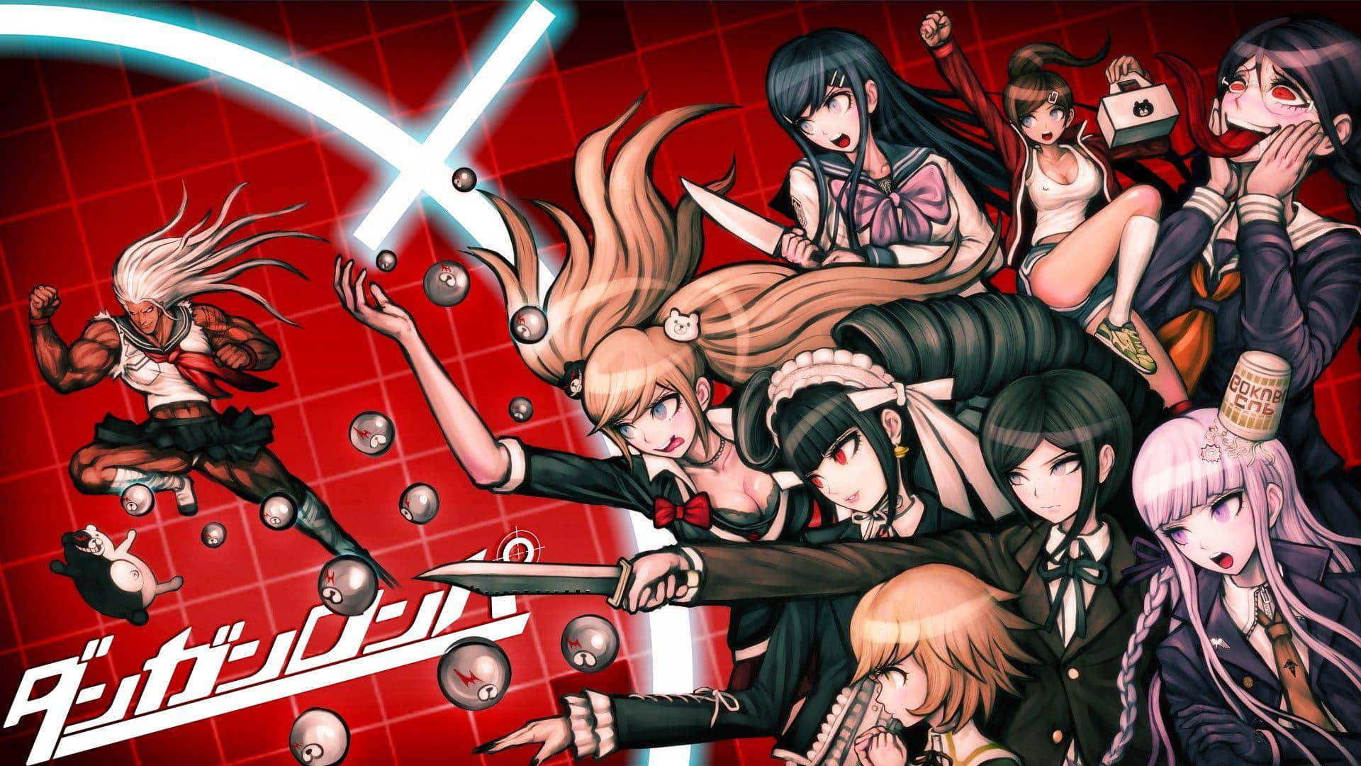 Danganronpa Characters Action Pose Background