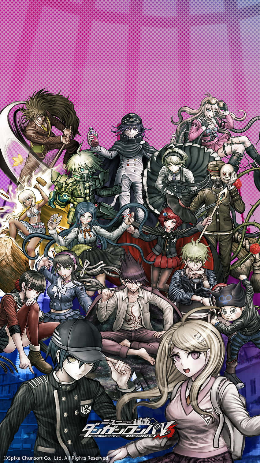 Danganronpa1 Character Ensemble Background