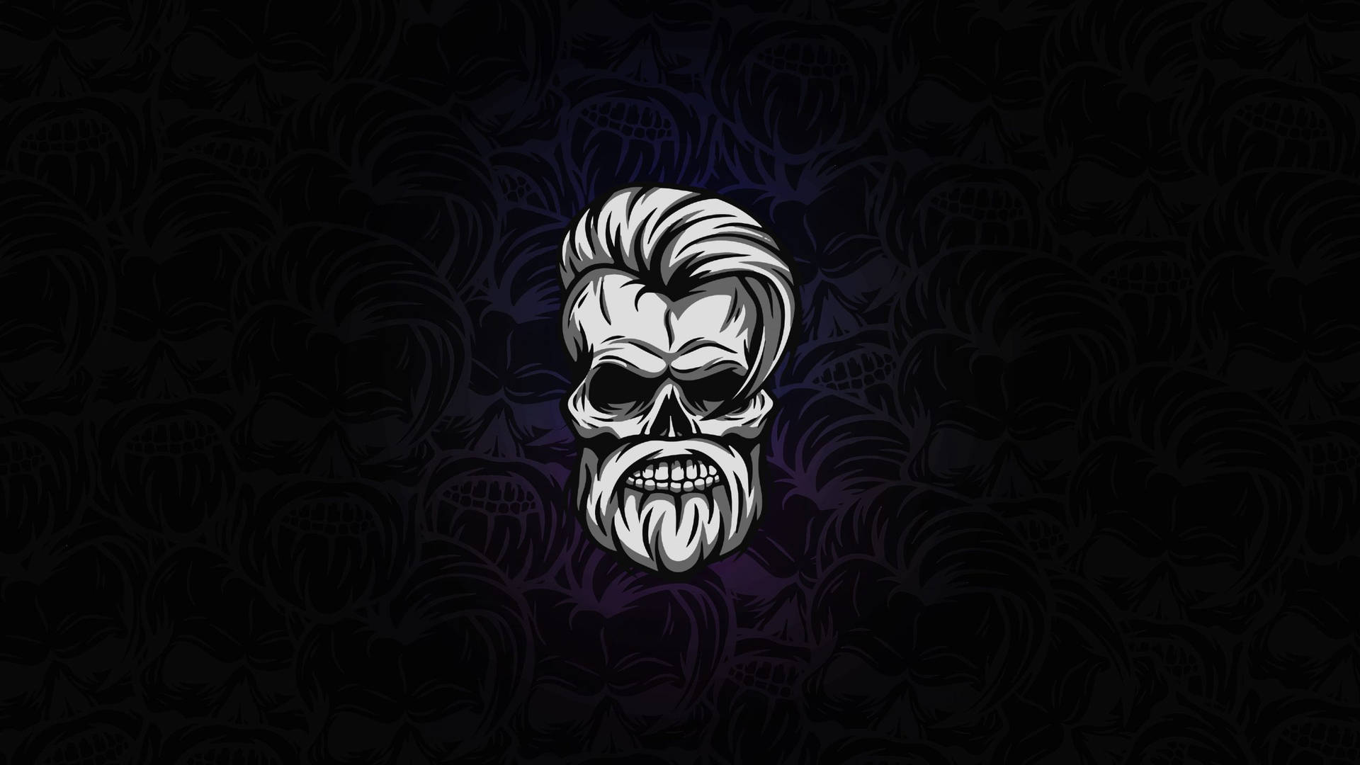 Danger Alert: Gangster Skeleton Stalking The Night Background