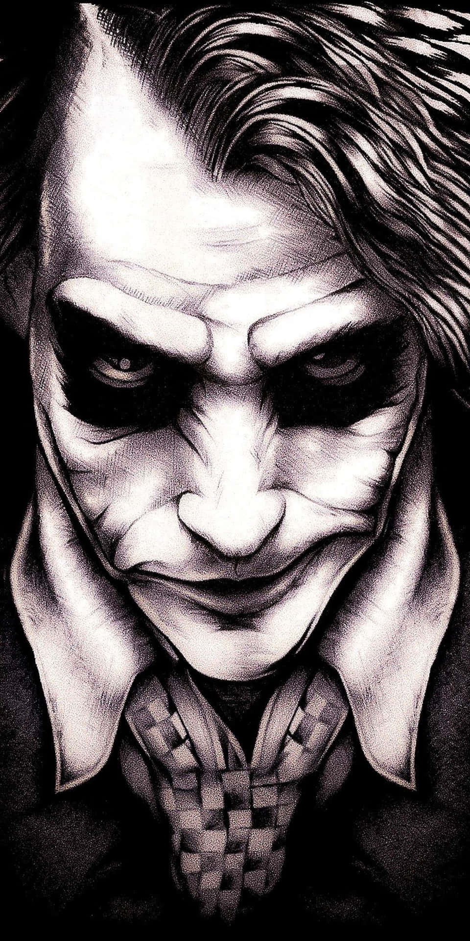 Dangerous Joker Black And White Background