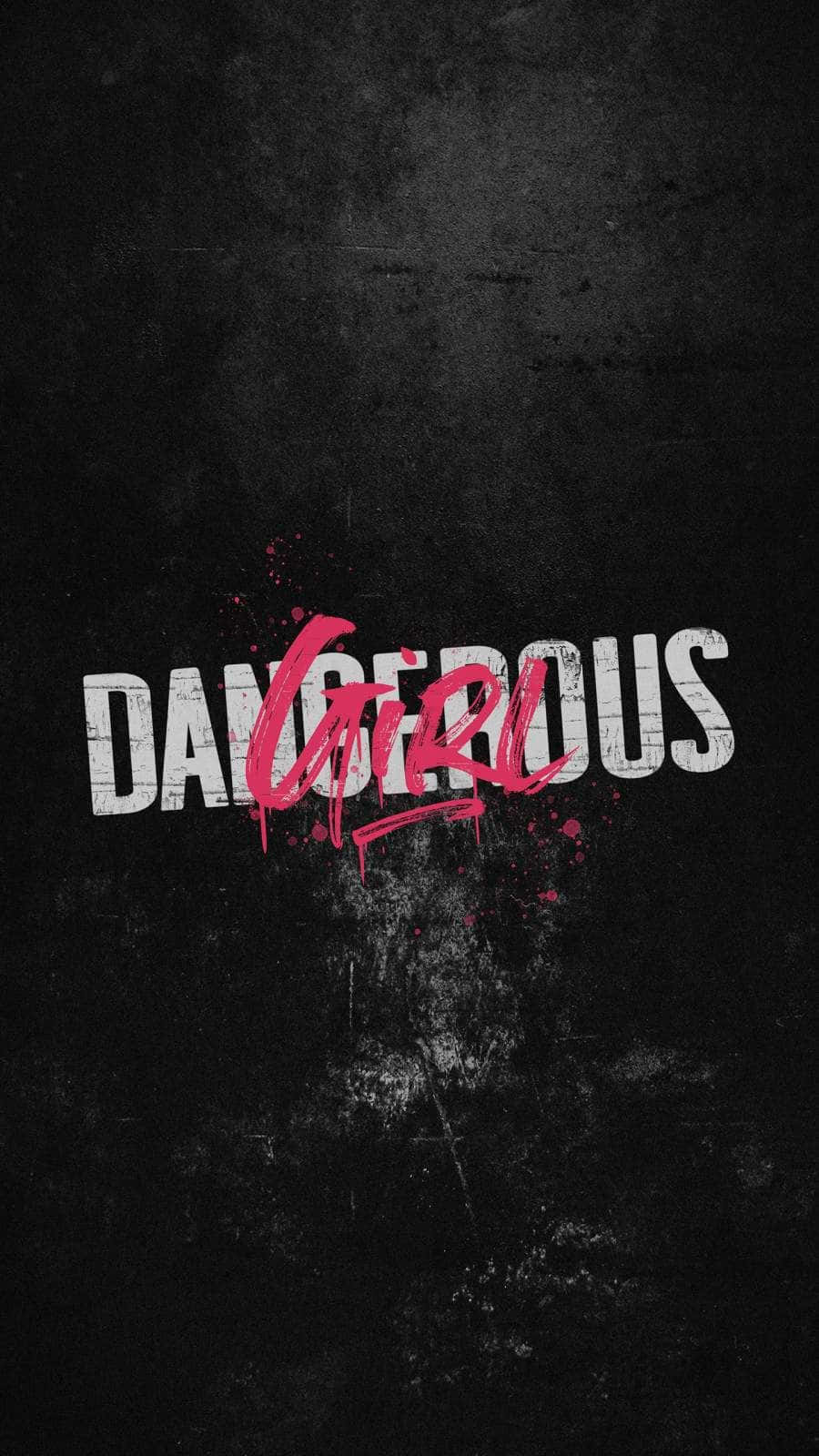 Dangerous Word Art Dark Background Background