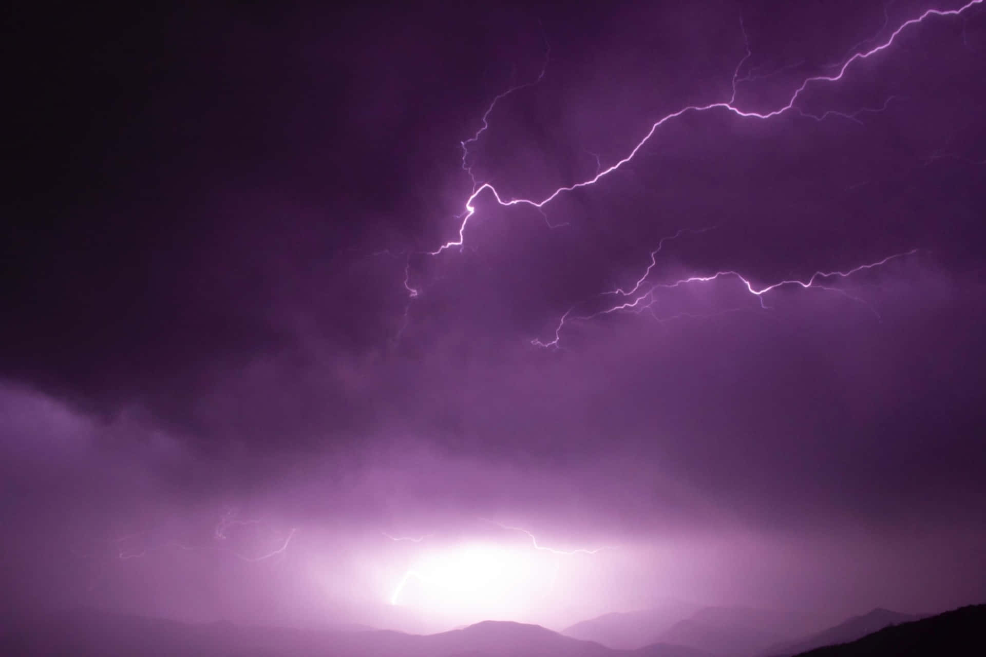 Dangerously Beautiful Purple Lightning Background