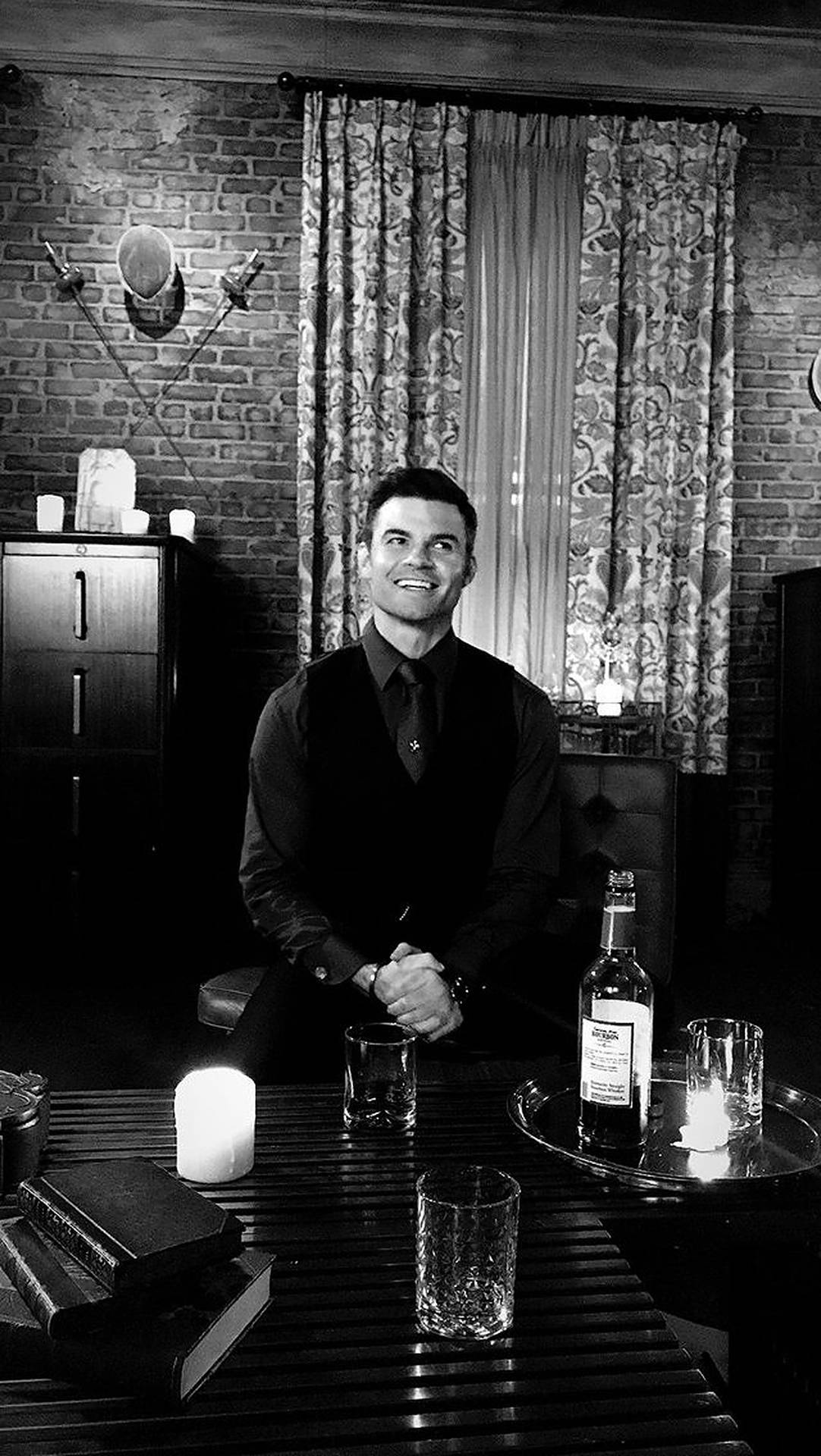 Daniel Gillies Black Aesthetic Background