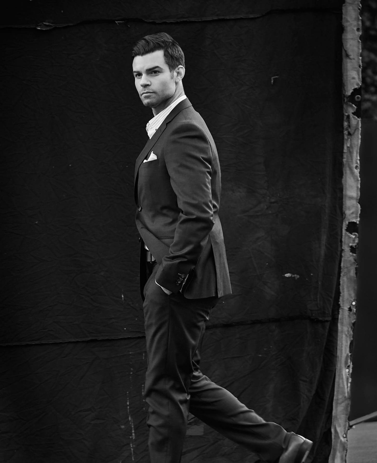 Daniel Gillies Black Suit Background