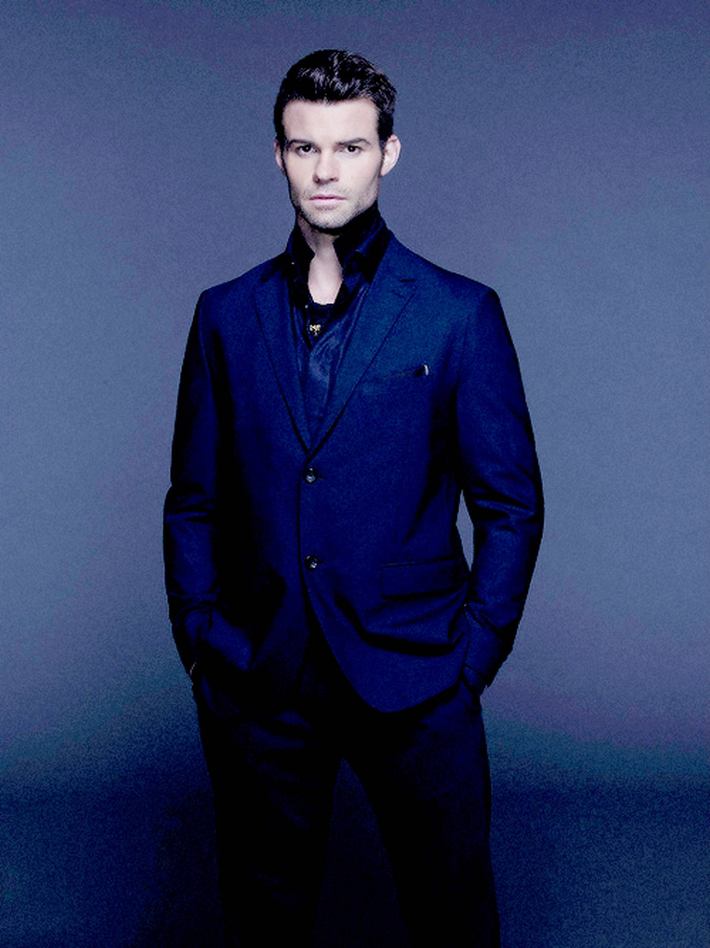 Daniel Gillies Blue Suit Background